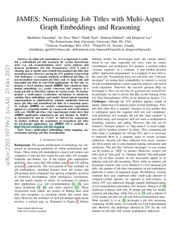 JAMES: Normalizing Job Titles with Multi-Aspect Graph Embeddings and
  Reasoning