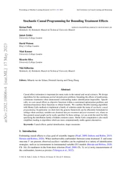 Stochastic Causal Programming for Bounding Treatment Effects