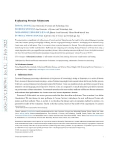 Evaluating Persian Tokenizers