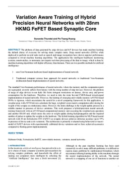 Variation Aware Training of Hybrid Precision Neural Networks with 28nm
  HKMG FeFET Based Synaptic Core