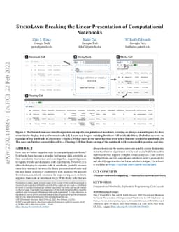 StickyLand: Breaking the Linear Presentation of Computational Notebooks