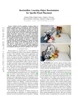 ReorientBot: Learning Object Reorientation for Specific-Posed Placement