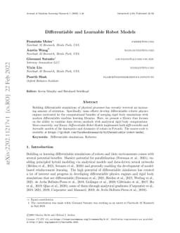 Differentiable and Learnable Robot Models