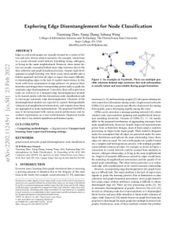 Exploring Edge Disentanglement for Node Classification