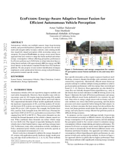 EcoFusion: Energy-Aware Adaptive Sensor Fusion for Efficient Autonomous
  Vehicle Perception