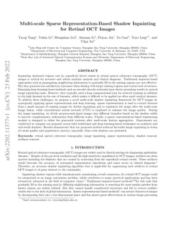 Multi-scale Sparse Representation-Based Shadow Inpainting for Retinal
  OCT Images