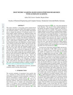 Deep Metric Learning-Based Semi-Supervised Regression With Alternate
  Learning