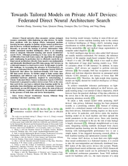 Towards Tailored Models on Private AIoT Devices: Federated Direct Neural
  Architecture Search