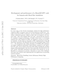 Development and performance of a HemeLB GPU code for human-scale blood
  flow simulation