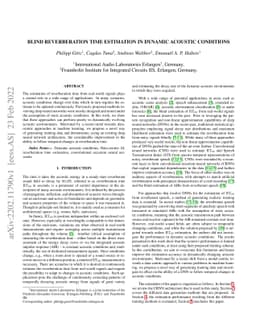Blind Reverberation Time Estimation in Dynamic Acoustic Conditions