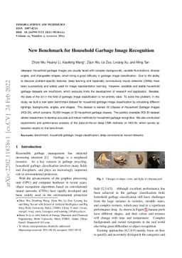 New Benchmark for Household Garbage Image Recognition