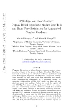 HMD-EgoPose: Head-Mounted Display-Based Egocentric Marker-Less Tool and
  Hand Pose Estimation for Augmented Surgical Guidance