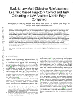 Evolutionary Multi-Objective Reinforcement Learning Based Trajectory
  Control and Task Offloading in UAV-Assisted Mobile Edge Computing