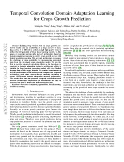Temporal Convolution Domain Adaptation Learning for Crops Growth
  Prediction