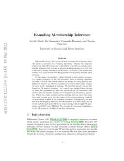 Bounding Membership Inference