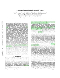 Causal Effect Identification in Cluster DAGs