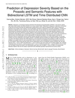 Prediction of Depression Severity Based on the Prosodic and Semantic
  Features with Bidirectional LSTM and Time Distributed CNN