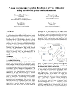 A deep learning approach for direction of arrival estimation using
  automotive-grade ultrasonic sensors