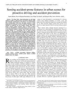 Sensing accident-prone features in urban scenes for proactive driving
  and accident prevention