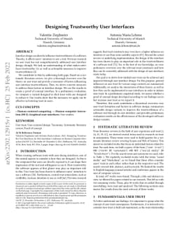 Designing Trustworthy User Interfaces