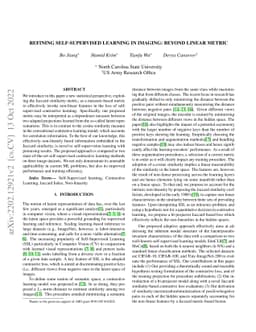Refining Self-Supervised Learning in Imaging: Beyond Linear Metric