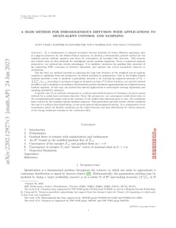 A blob method for inhomogeneous diffusion with applications to
  multi-agent control and sampling