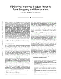 FSGANv2: Improved Subject Agnostic Face Swapping and Reenactment