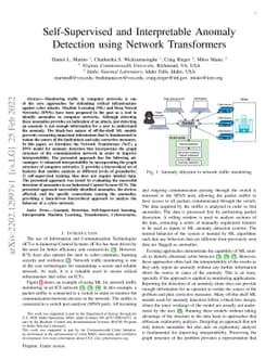 Self-Supervised and Interpretable Anomaly Detection using Network
  Transformers