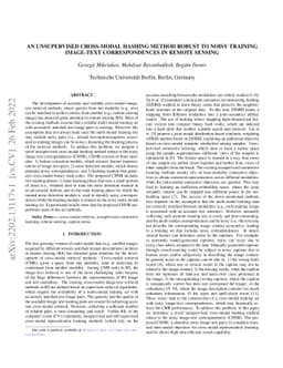 An Unsupervised Cross-Modal Hashing Method Robust to Noisy Training
  Image-Text Correspondences in Remote Sensing