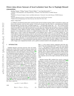 Direct data-driven forecast of local turbulent heat flux in
  Rayleigh-Bénard convection