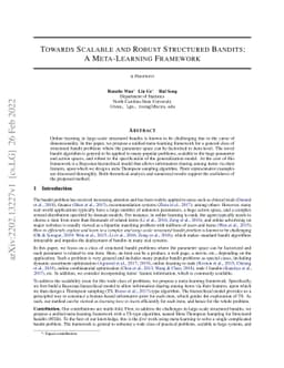 Towards Scalable and Robust Structured Bandits: A Meta-Learning
  Framework