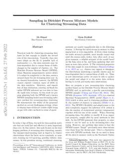 Sampling in Dirichlet Process Mixture Models for Clustering Streaming
  Data