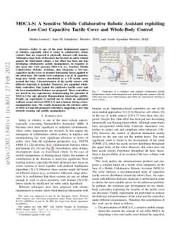 MOCA-S: A Sensitive Mobile Collaborative Robotic Assistant exploiting
  Low-Cost Capacitive Tactile Cover and Whole-Body Control