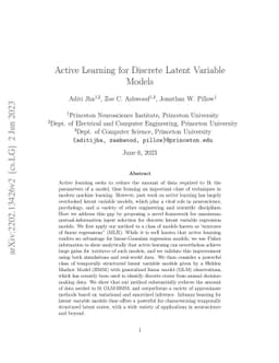 Bayesian Active Learning for Discrete Latent Variable Models