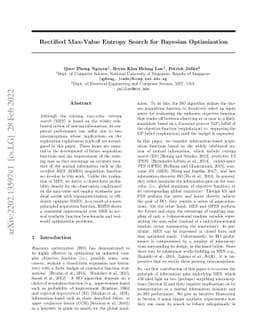 Rectified Max-Value Entropy Search for Bayesian Optimization