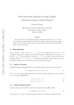 Semi-supervised Learning on Large Graphs: is Poisson Learning a
  Game-Changer?