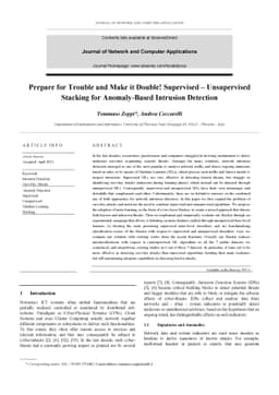 Prepare for Trouble and Make it Double. Supervised and Unsupervised
  Stacking for AnomalyBased Intrusion Detection