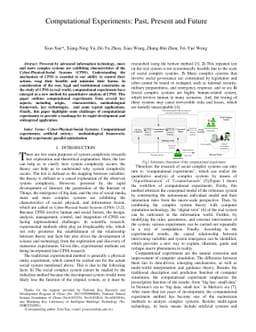 Computational Experiments: Past, Present and Future