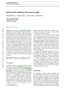 Rule-based Evolutionary Bayesian Learning