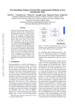 Text Smoothing: Enhance Various Data Augmentation Methods on Text
  Classification Tasks