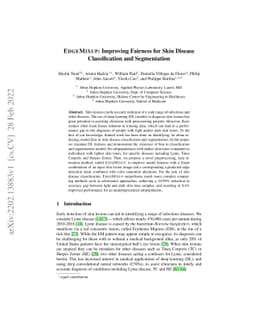 EdgeMixup: Improving Fairness for Skin Disease Classification and
  Segmentation