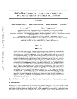 ReCasNet: Improving consistency within the two-stage mitosis detection
  framework