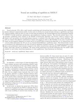 Neural net modeling of equilibria in NSTX-U