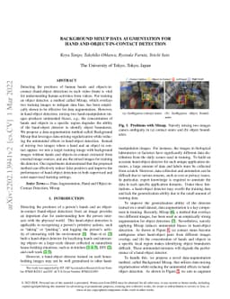 Background Mixup Data Augmentation for Hand and Object-in-Contact
  Detection
