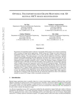 Optimal Transport-based Graph Matching for 3D retinal OCT image
  registration