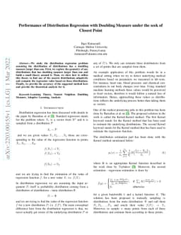 Performance of Distribution Regression with Doubling Measure under the
  seek of Closest Point