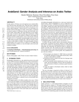 ArabGend: Gender Analysis and Inference on Arabic Twitter