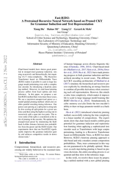 Fast-R2D2: A Pretrained Recursive Neural Network based on Pruned CKY for
  Grammar Induction and Text Representation