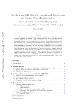 Non-linear manifold ROM with Convolutional Autoencoders and Reduced
  Over-Collocation method
