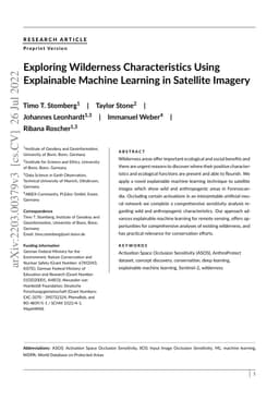 Exploring Wilderness Characteristics Using Explainable Machine Learning
  in Satellite Imagery